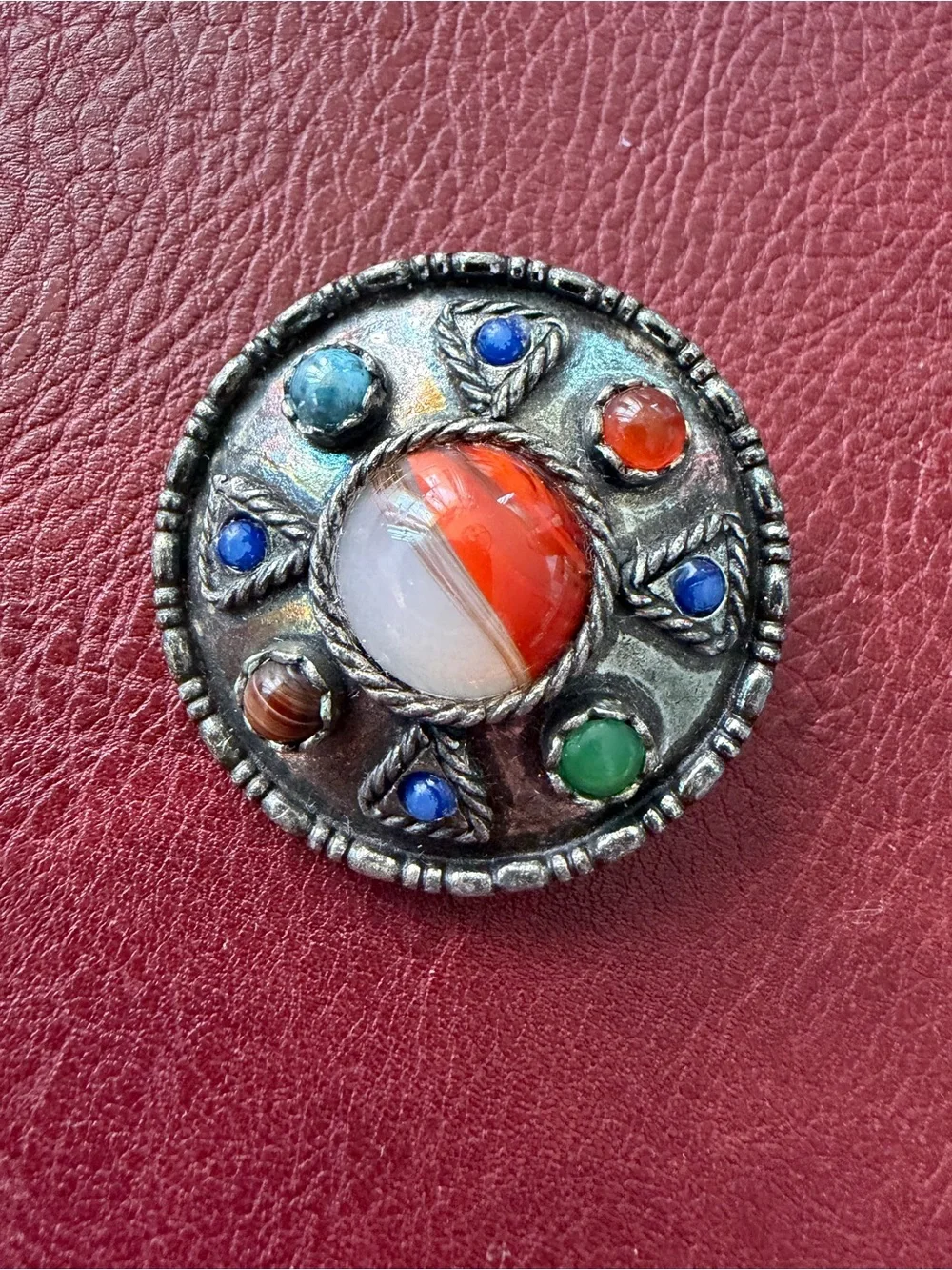 Vintage Miracle Scottish Celtic Shield Brooch
